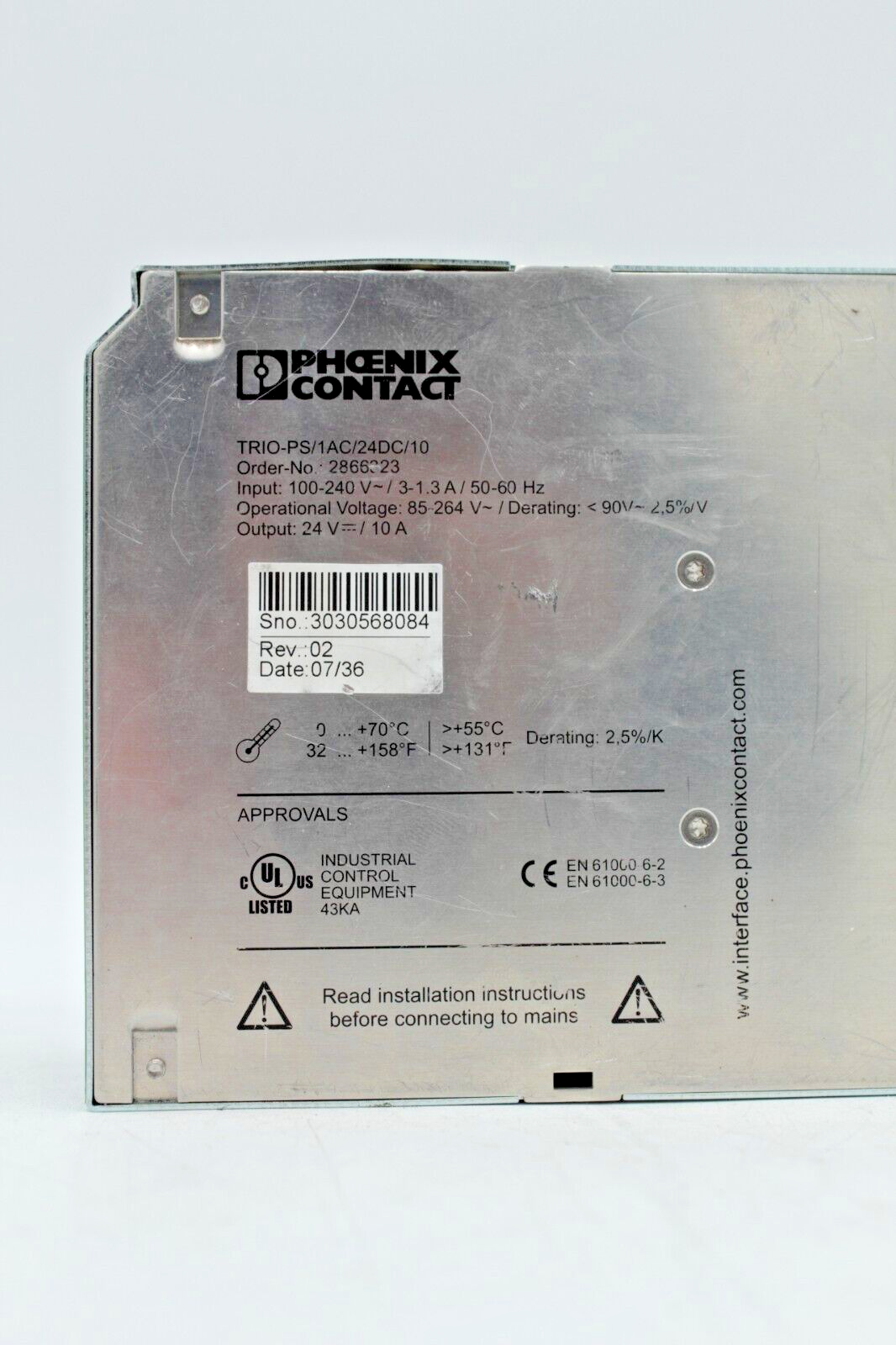 Phoenix Contact TRIO-PS/1AC/24DC/10 Power Supply