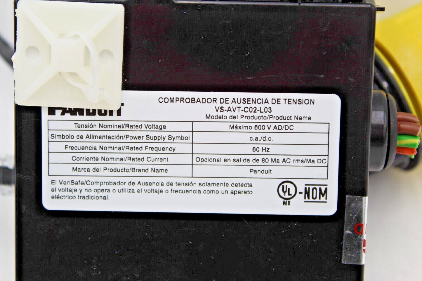 Panduit VS-AVT-C02-L03 Verisafe Absense of Voltage Tester FULL PART