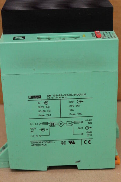 PHOENIX CM175-PS-120AC-24DCU/10 POWER SUPPLY 2940443