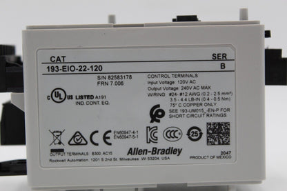 Allen-Bradley 193-EIO-22-120 Control Module