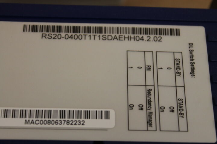 HIRSCHMANN RS20-0400T1T1SDAEHH04.2.02 RAIL SWITCH