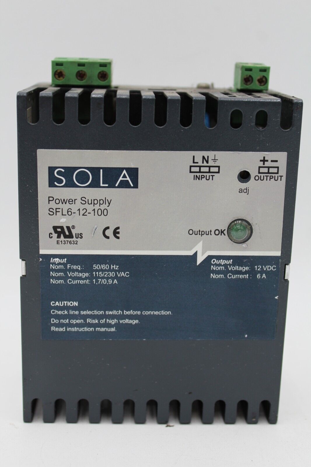 Sola SFL 6-12-100 Power Supply