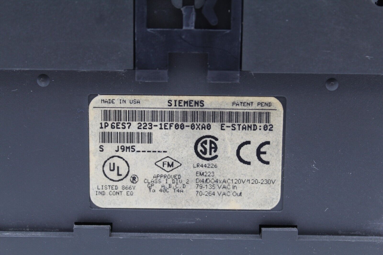 Siemens 6ES7 223-1EF00-0XA0 I/O Module