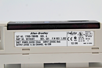 Allen-Bradley 1790D-T8BV8B CompactBlock LDX Point Base Block
