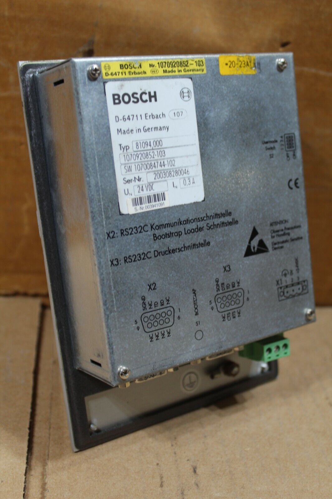 Bosch BT 6 81094.000 Control Panel