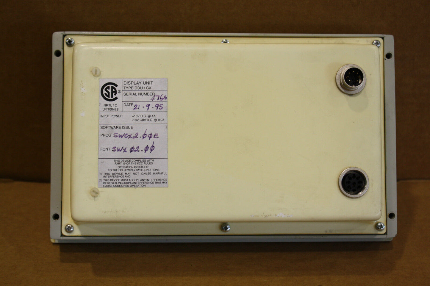 DEEMSTOP DDU/CX INTERFACE DISPLAY