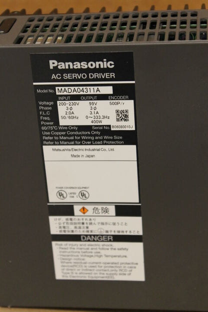 PANASONIC MADA04311A AC SERVO DRIVE