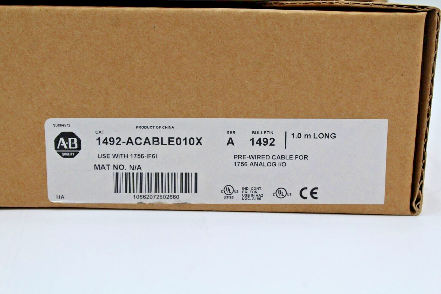 Allen-Bradley 1492-ACABLE010X Pre-Wired Cable for 1756 Analog I/O