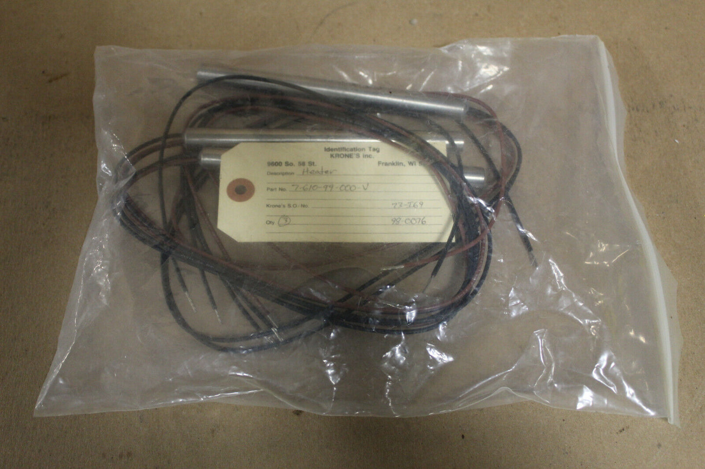 CHROMALOX 7-610-99-000-V HEATER ELEMENT 1 PCS