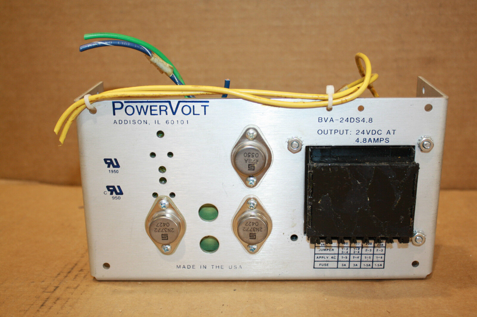 POWERVOLT BVA-24DS4.8 POWER SUPPLY