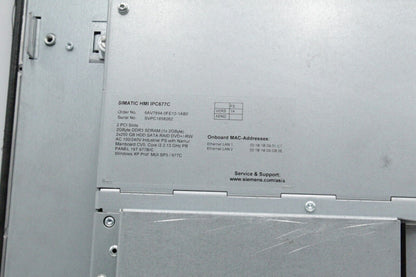 Siemens HMI IPC677C 6AV7894-0FE12-1AB0 Simatic HMI Integra Panel