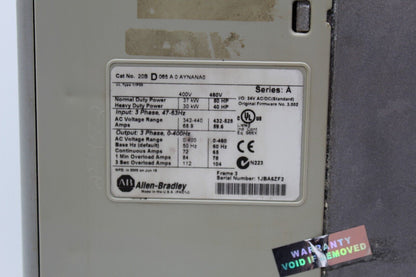 Allen-Bradley 20BD065A0AYNANA0 Powerflex 700 AC Drive