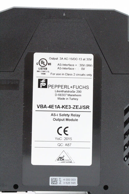 Pepperl + Fuchs VBA-4E1A-KE3-ZEJ/SR 30V Safety Output Module
