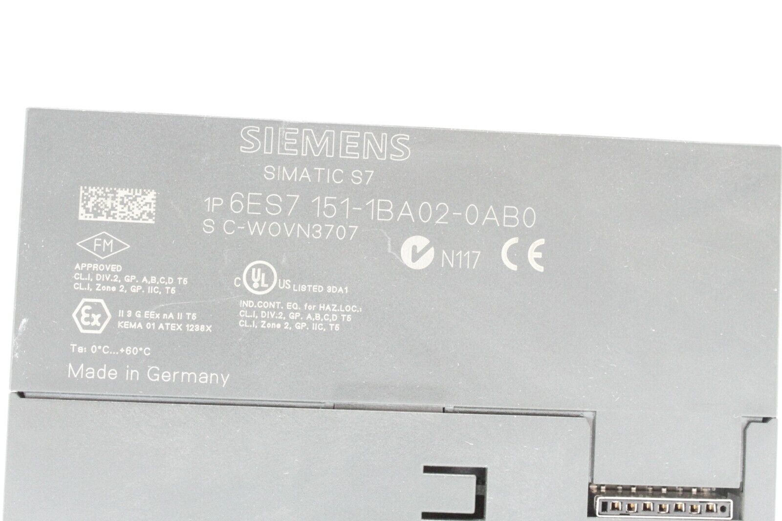 Siemens 6ES7 151-1BA02-0AB0 Simatic S7 Interface Module (Broken Housing)