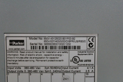 Parker 650V-43125020-B01P00-B2 Drive
