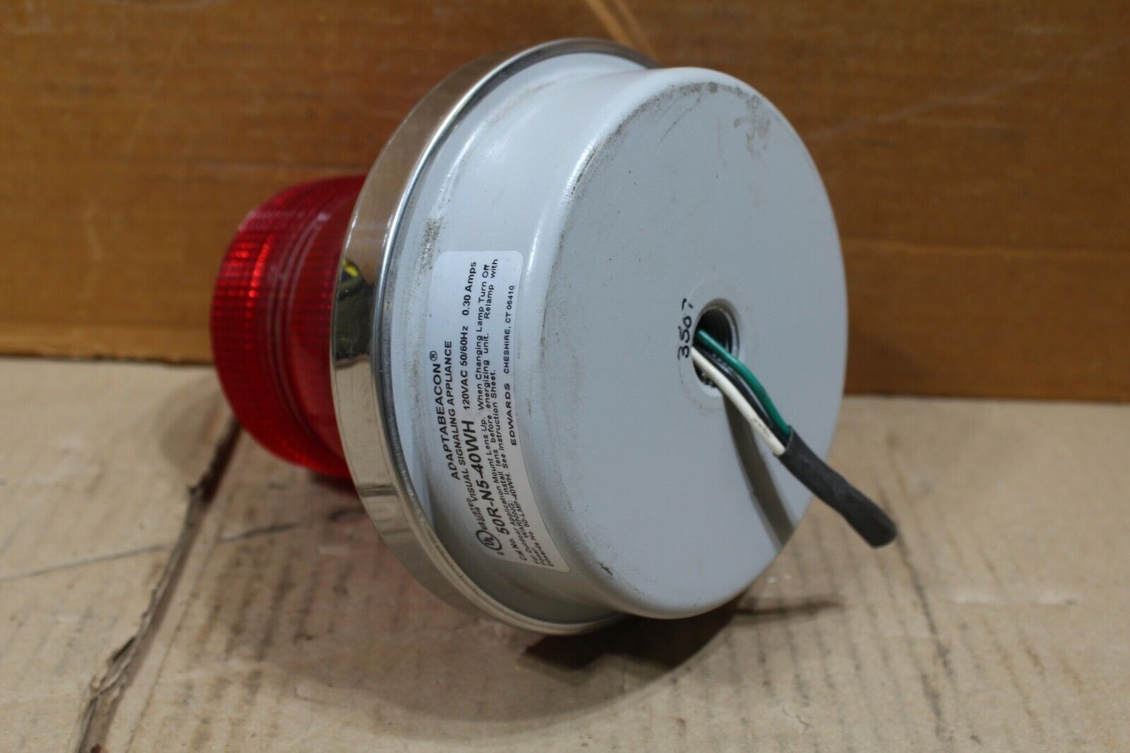 Edwards 50R-N5-40WH Red Signaling Light