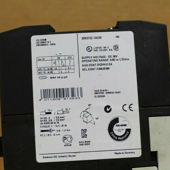 SIEMENS 3RK3122-1AC00 CENTRAL UNIT NEW NO BOX*