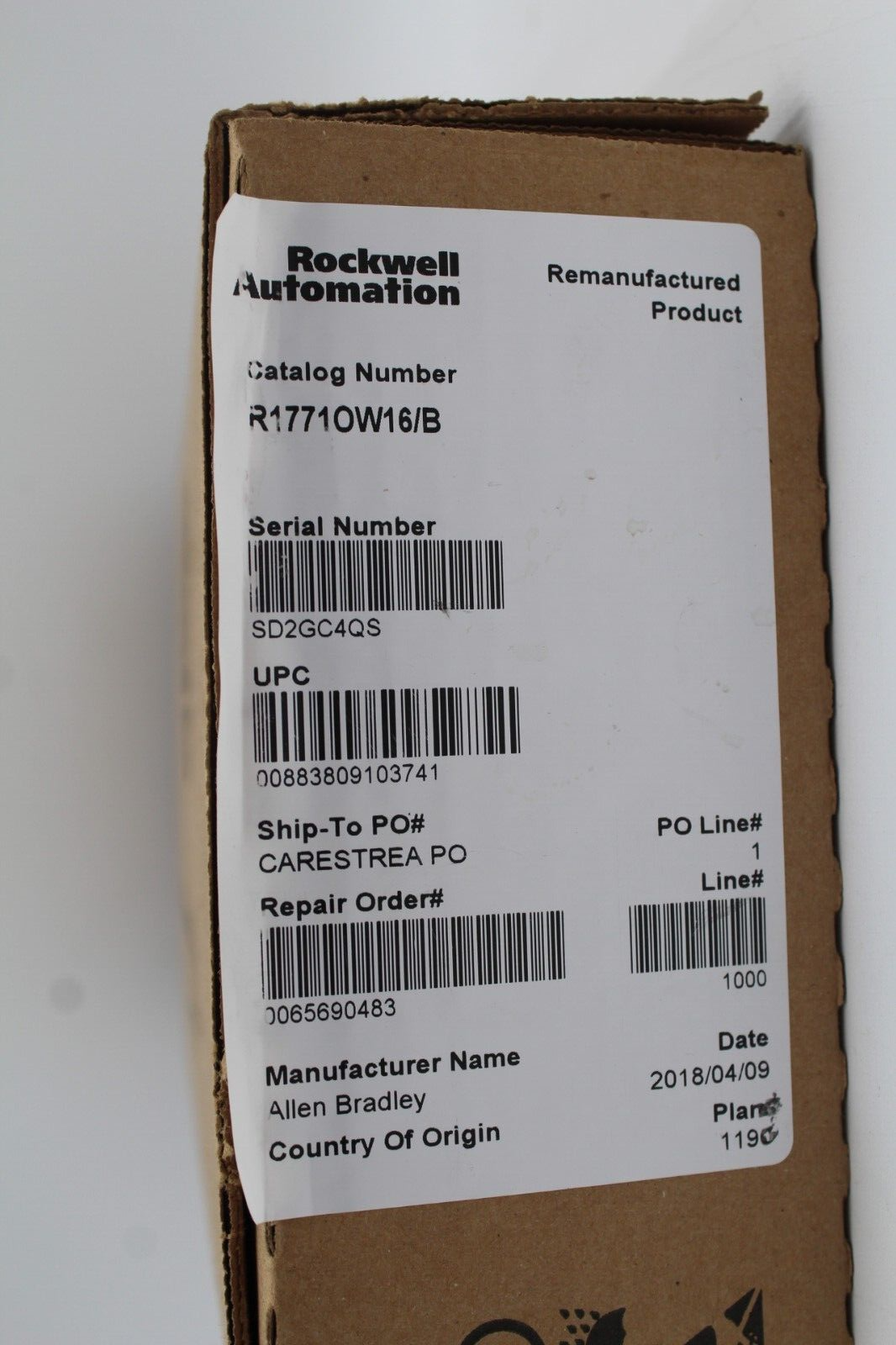 Allen-Bradley 1771-OW16/B Electromechanical Contact Output Module