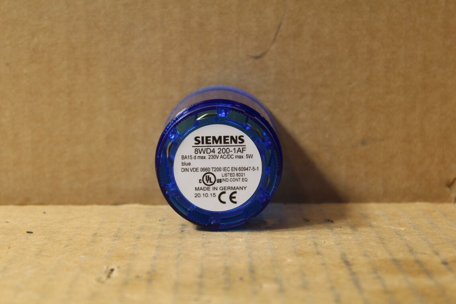 Siemens 8WD4 200-1AF Blue Stack Light w/ LED