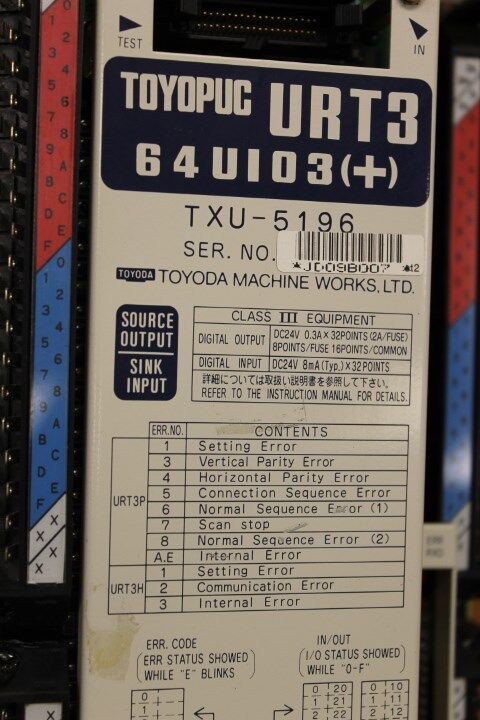 TOYOPUC TXU-5196 URT3 I/O UNIT