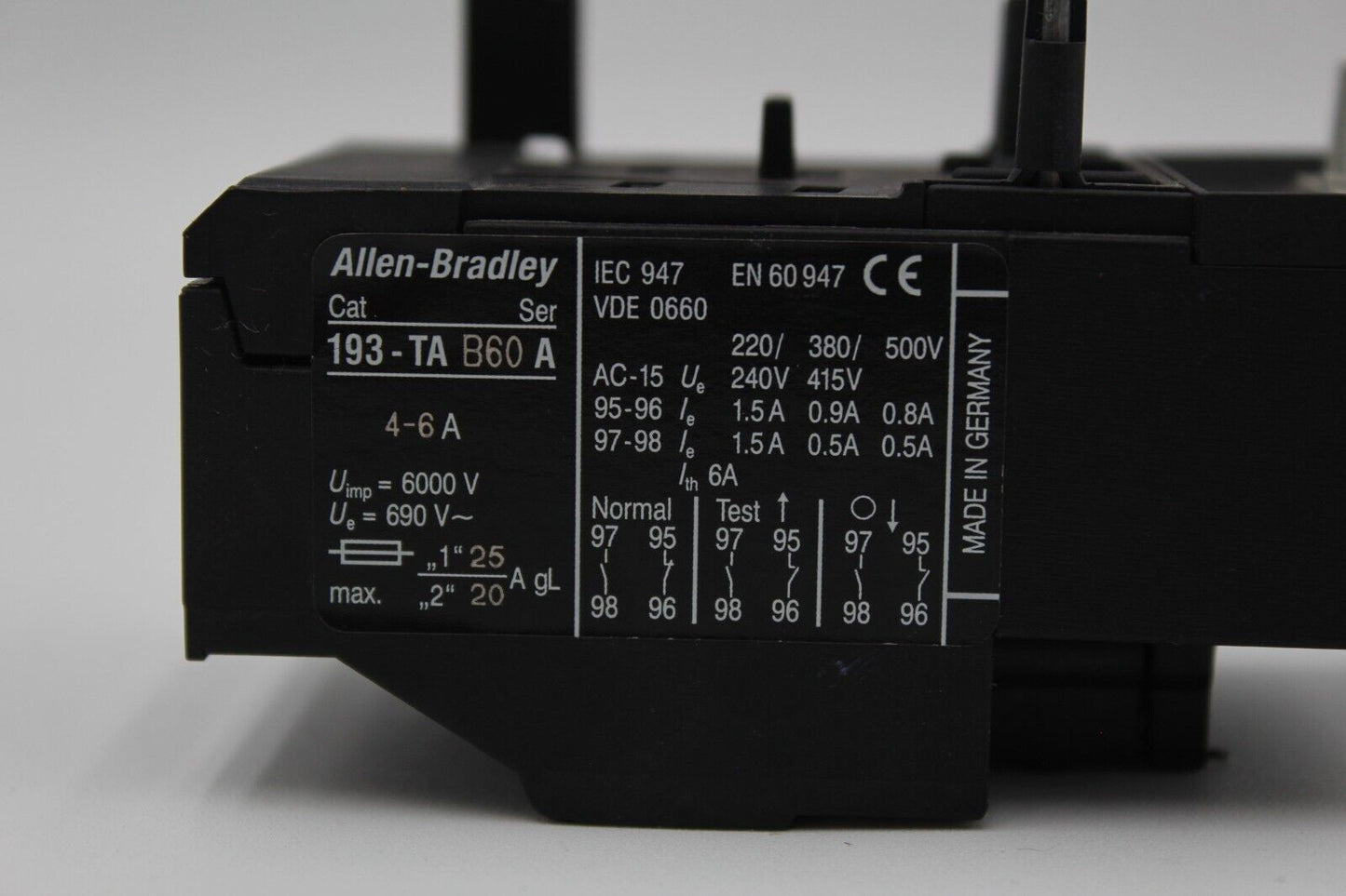 Allen-Bradley 193-TAB60 Overload Relay