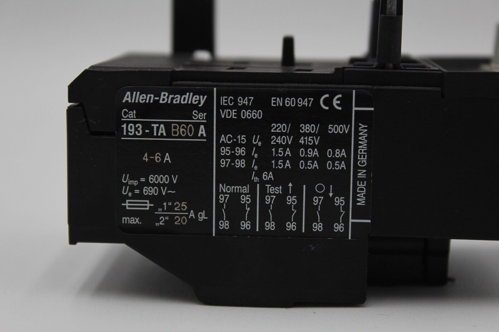 Allen-Bradley 193-TAB60 Overload Relay