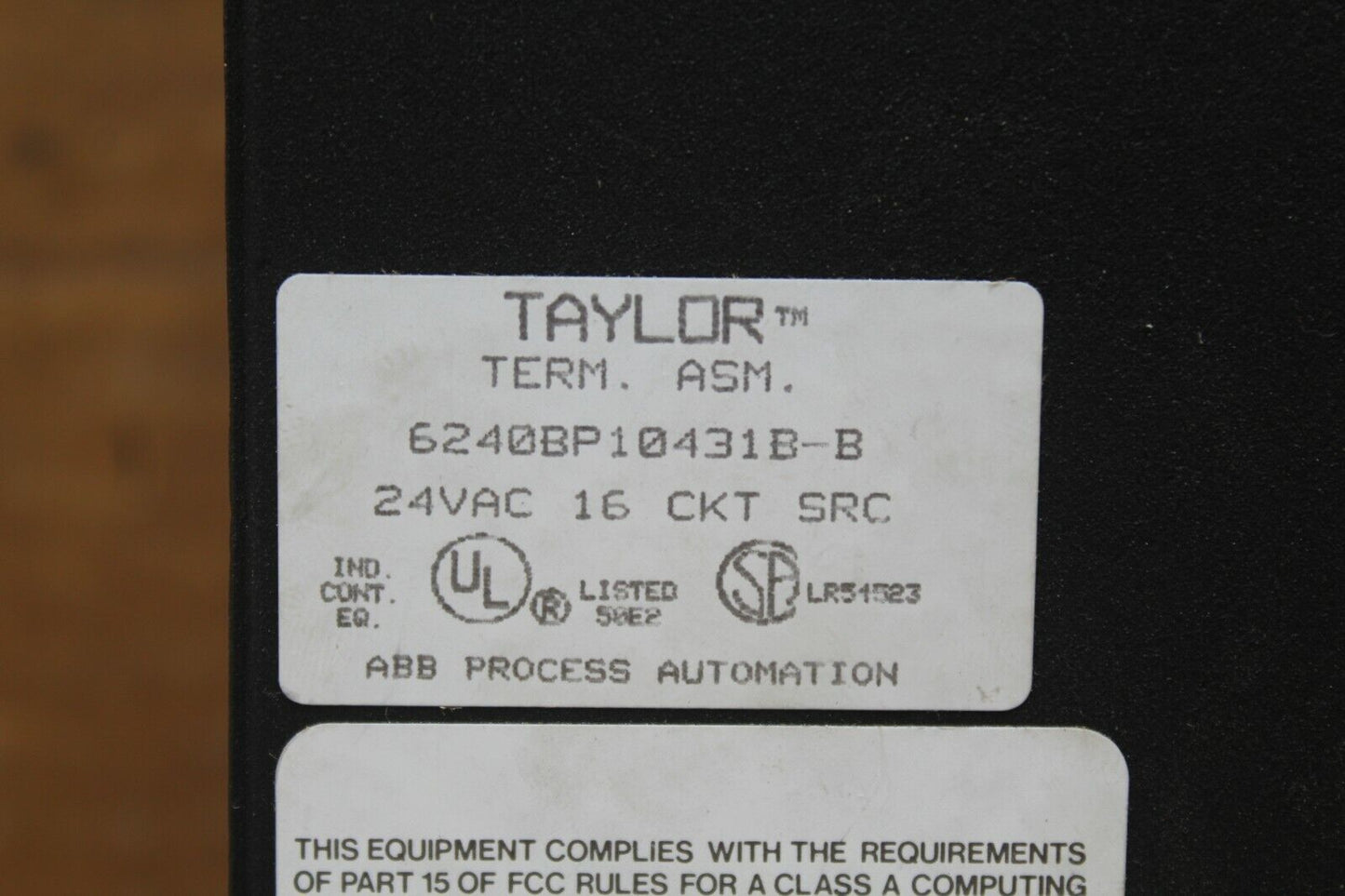 ABB 6240BP10431B-B 24VAC 16CKT SRC