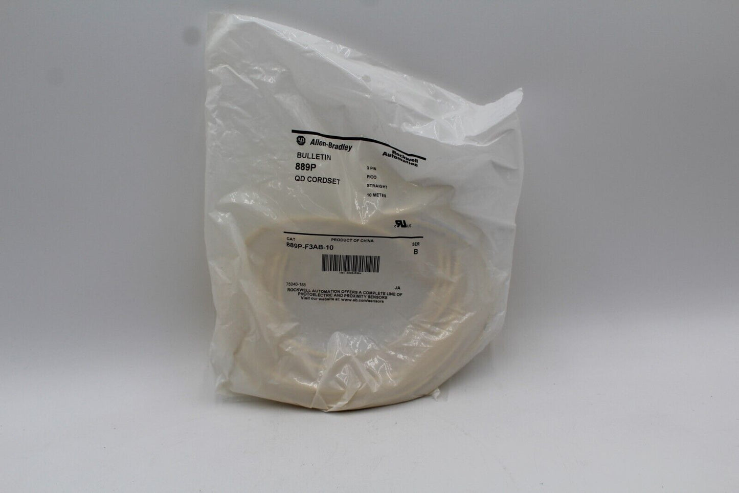 Allen-Bradley 889P-F3AB-10 3-Pin QD Cordset