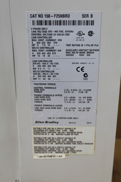 Allen-Bradley 150-F25NBRD SMC-Flex Smart Motor Controller