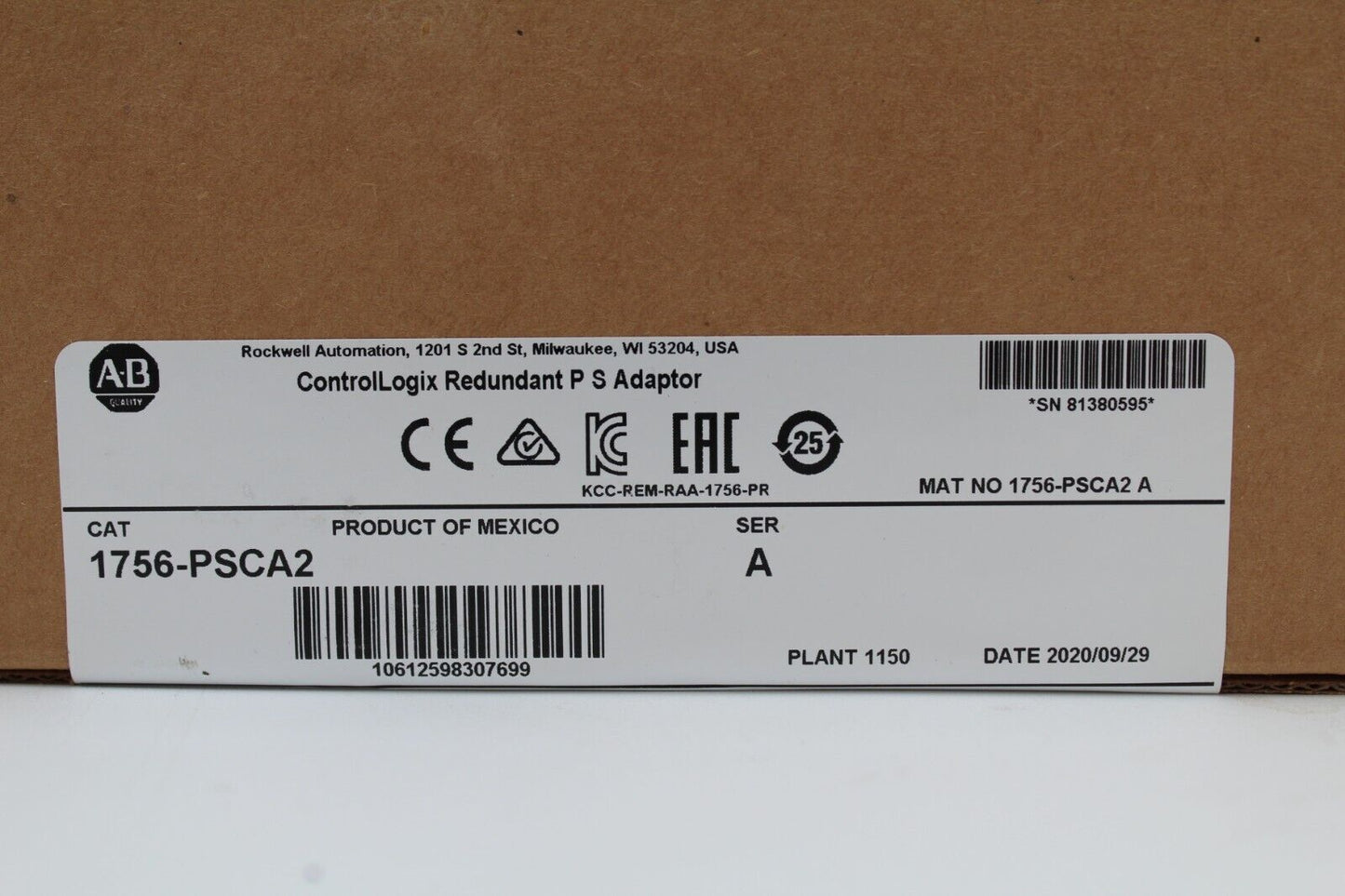 Allen-Bradley 1756-PSCA2 ControlLogix Redundant P S Adapter