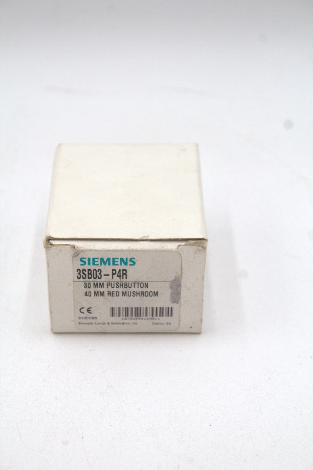 SIEMENS 3SB03-P4R 30MM PUSH BUTTON 40MM RED MUSHROOM
