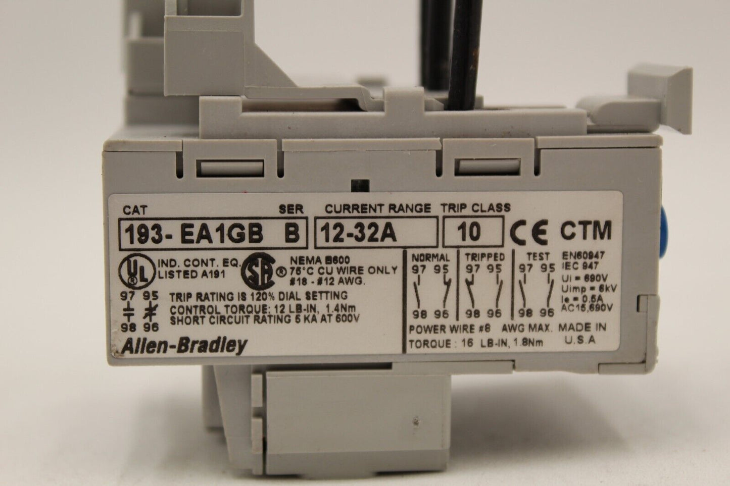 Allen-Bradley 193-EA1GB Overload Relay Unit
