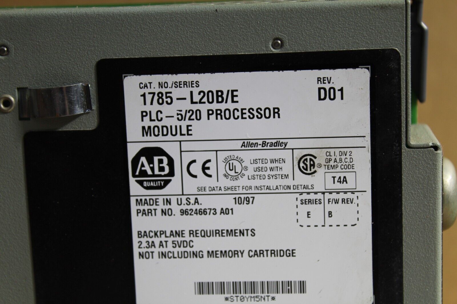 Allen-Bradley 1785-L20B/E Processor Module