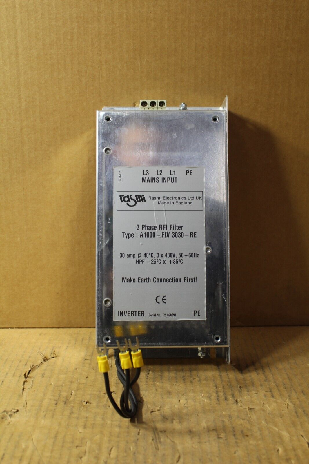 Rasmi Electronics A1000-FIV3030-RE 3-Phase RFI Filter