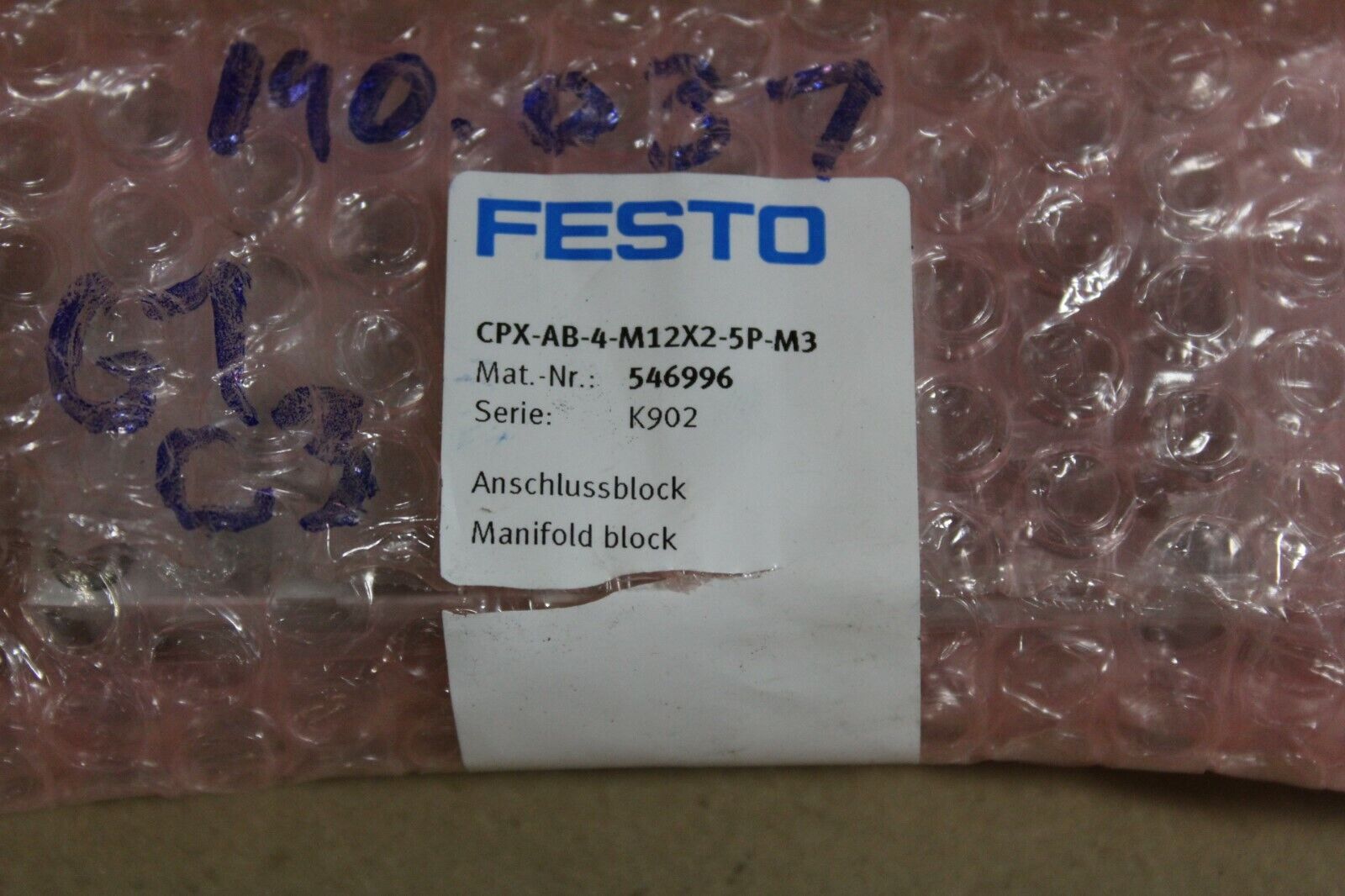 FESTO CPX-AB-4-M12X2-5P-M3 MANIFOLD BLOCK