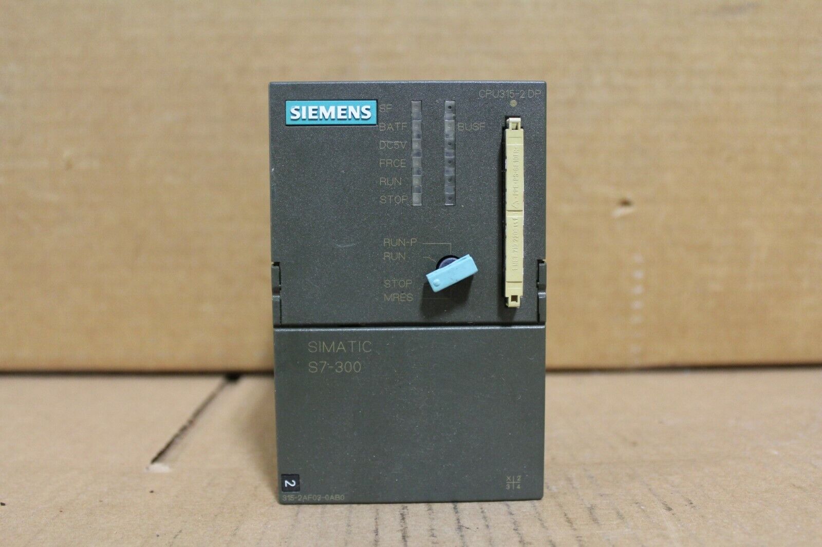Siemens 6ES7315-2AF03-0AB0 CPU Module Missing Memory Card Cover