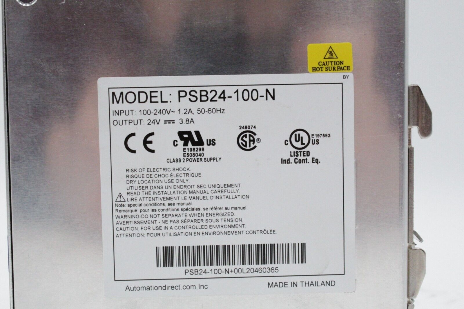 Automation Direct Rhino PSB24-100-N Switching Power Supply