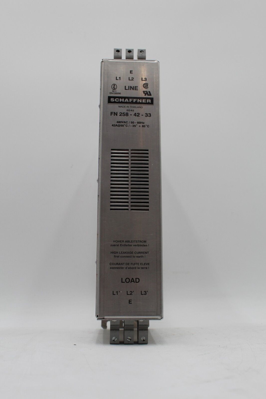 Schaffner FN 258-42-33 42 Amp RFI Power Line Filter