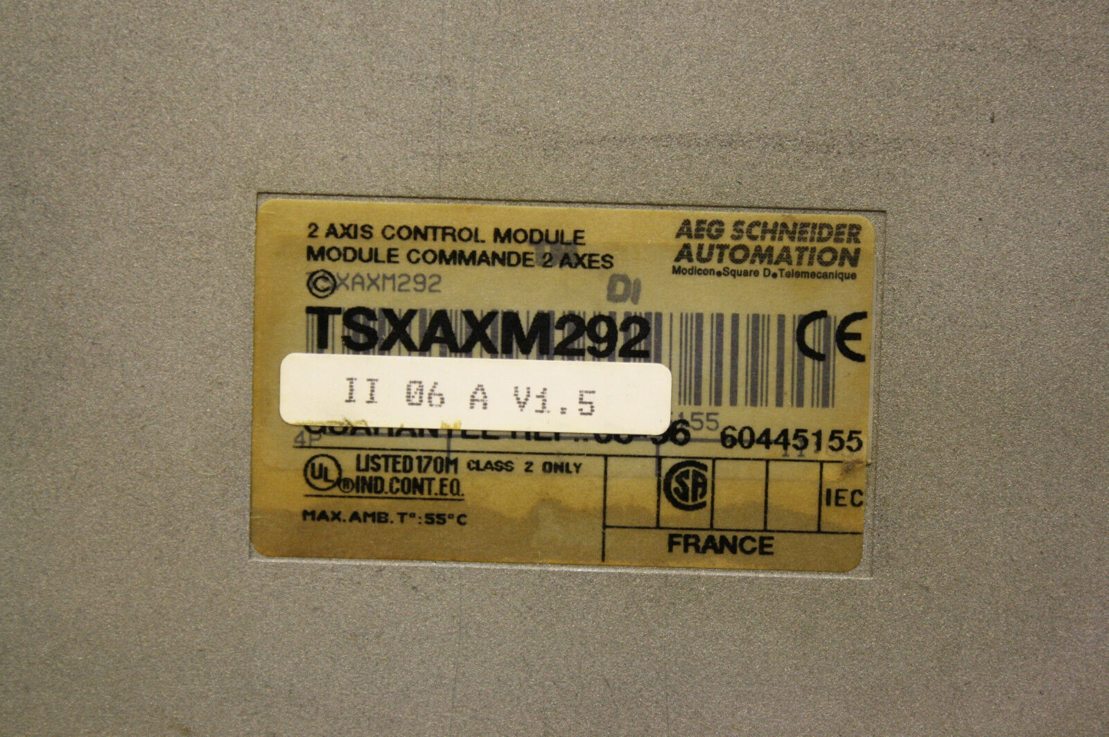 SCHNEIDER TSXAXM292 AXIS CONTROL MODULE