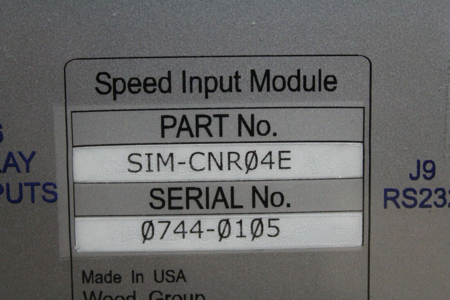 Wood Group SIM-CNR04E Input Module