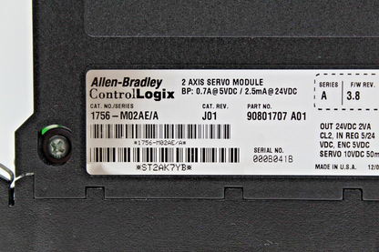 Allen-Bradley 1756-M02AE/A ControlLogix 2 Axis Servo Module