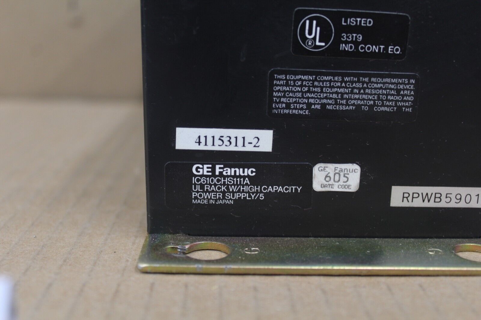 Fanuc IC610CHS111A 5 Slot Rack