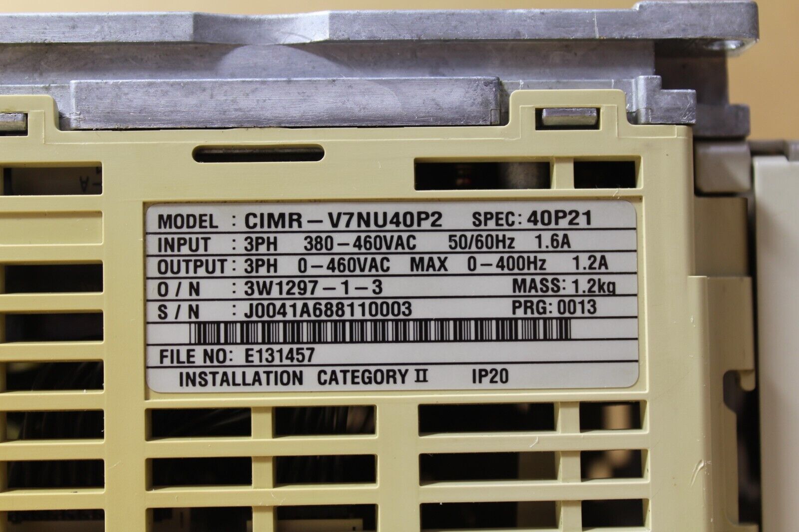 Yaskawa Electric CIMR-V7NU40P2 DeviceNet Varispeed Drive