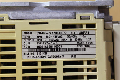 Yaskawa Electric CIMR-V7NU40P2 DeviceNet Varispeed Drive