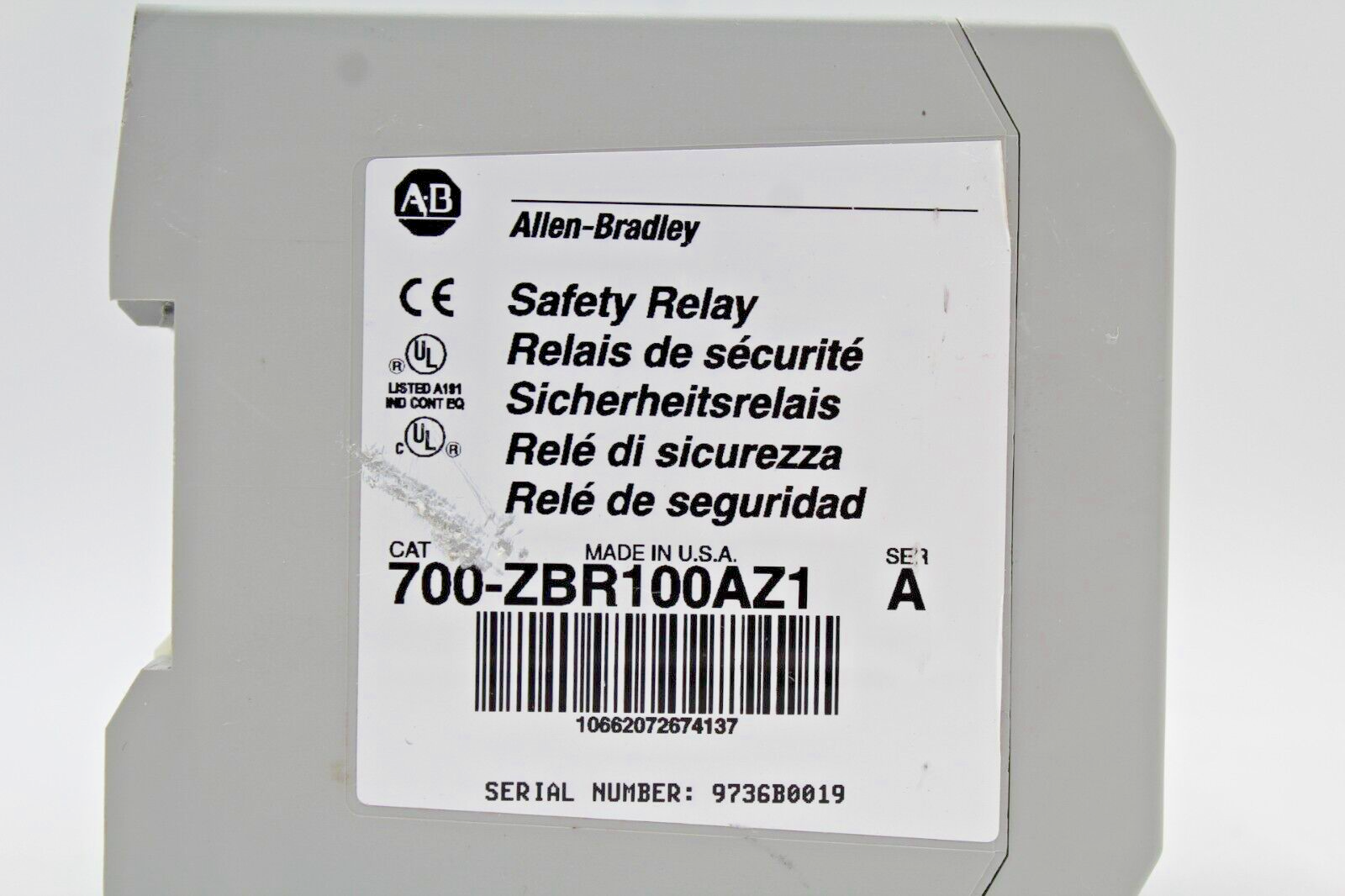 Allen-Bradley 700-ZBR100AZ1 Safety Relay