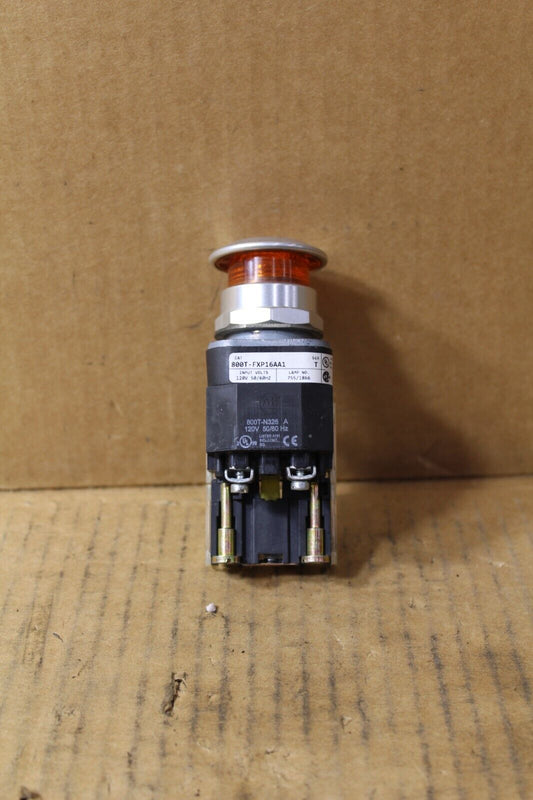 Allen-Bradley 800T-FXP16AA1 Amber Mushroom Pushbutton