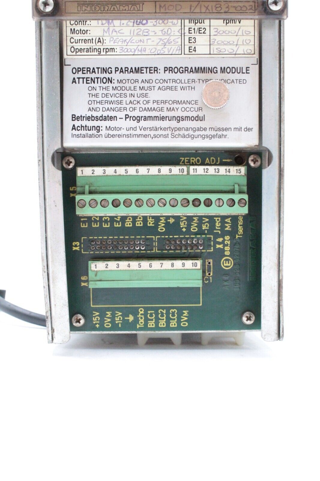Indramat TDM 1.2-100-300-W1 AC Servo Controller
