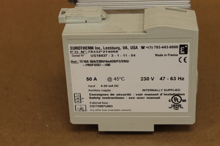 EUROTHERM TE10A 50A CONTACTOR