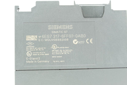 Siemens 6ES7 317-6FF03-0AB0 Simatic S7-300 CPU Module