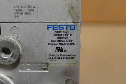 FESTO ELECTRIC CPV18-VI DISTRIBUTION ASSEMBLY